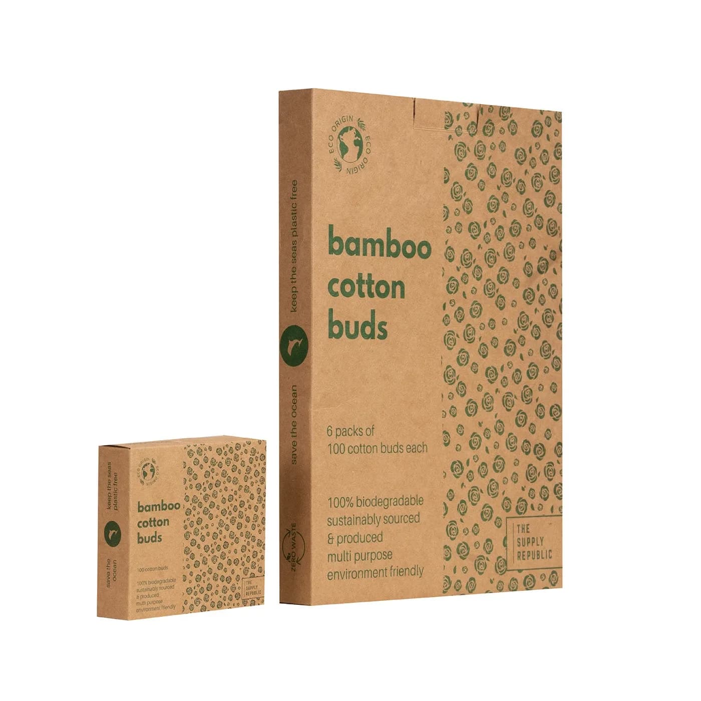 Six-pack box and small box on white