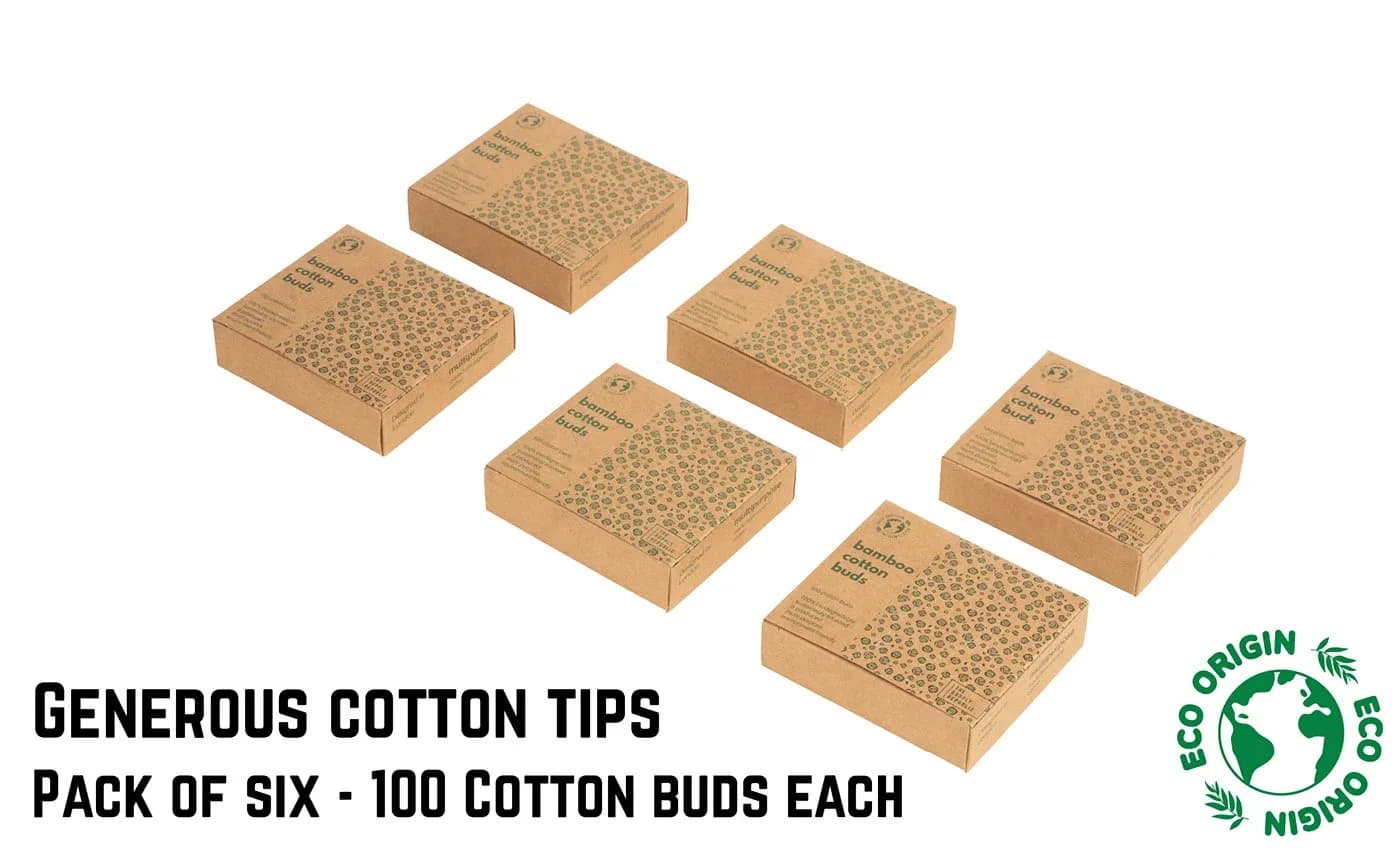 EBC banner: generous cotton tips, pack of six, 100 buds each