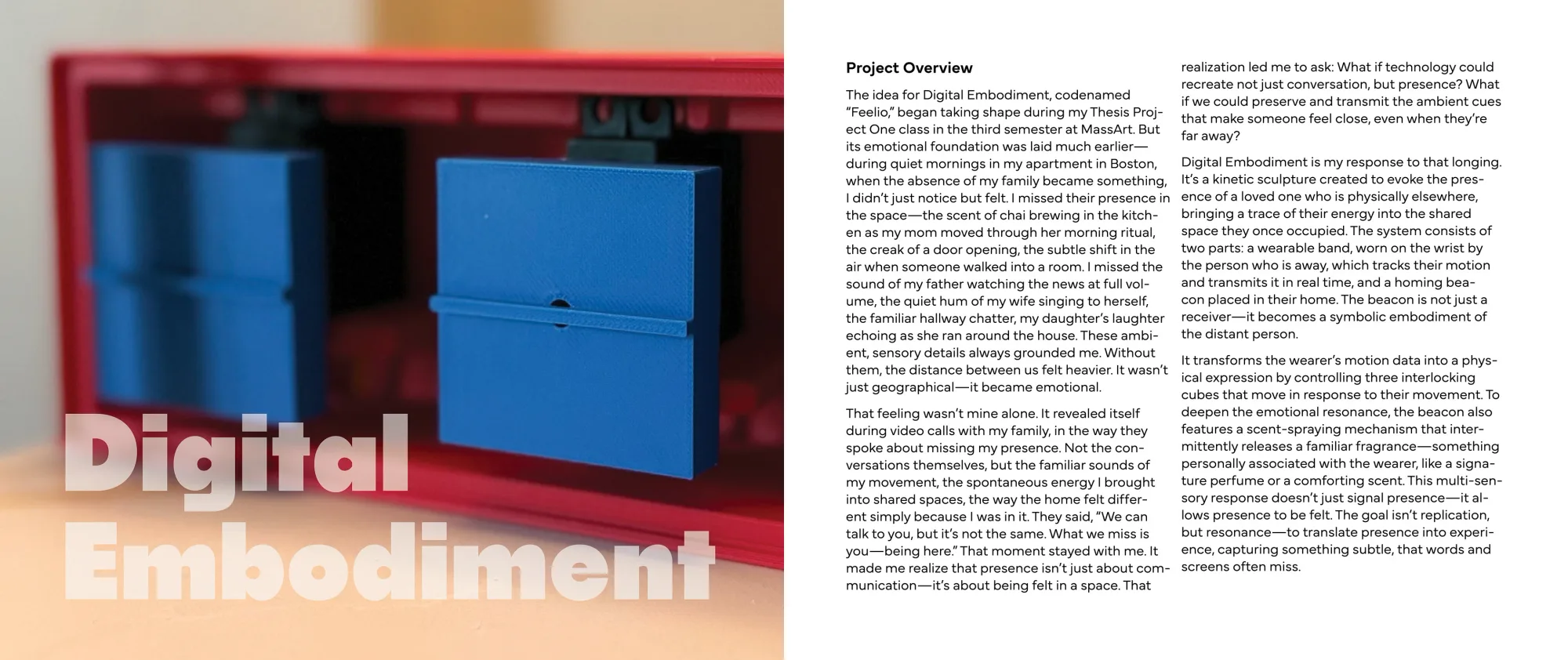 Digital Embodiment title image with project overview text