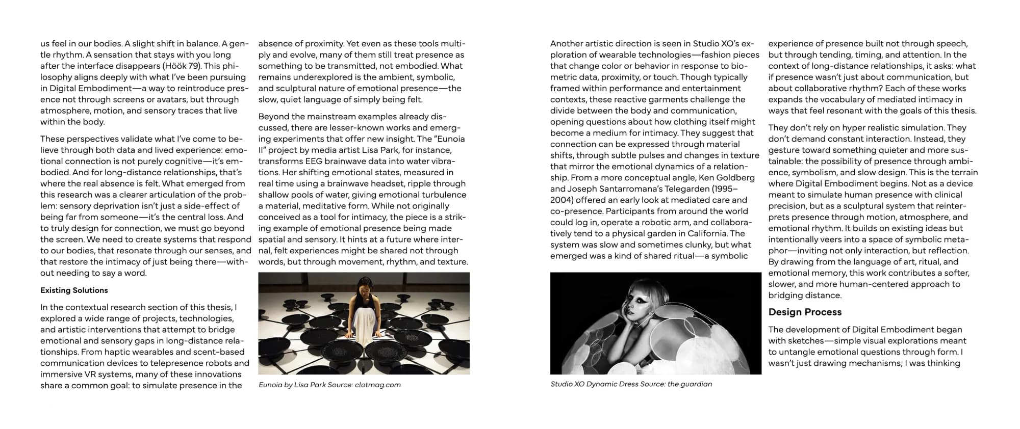 Contextual research spread with reference artwork images