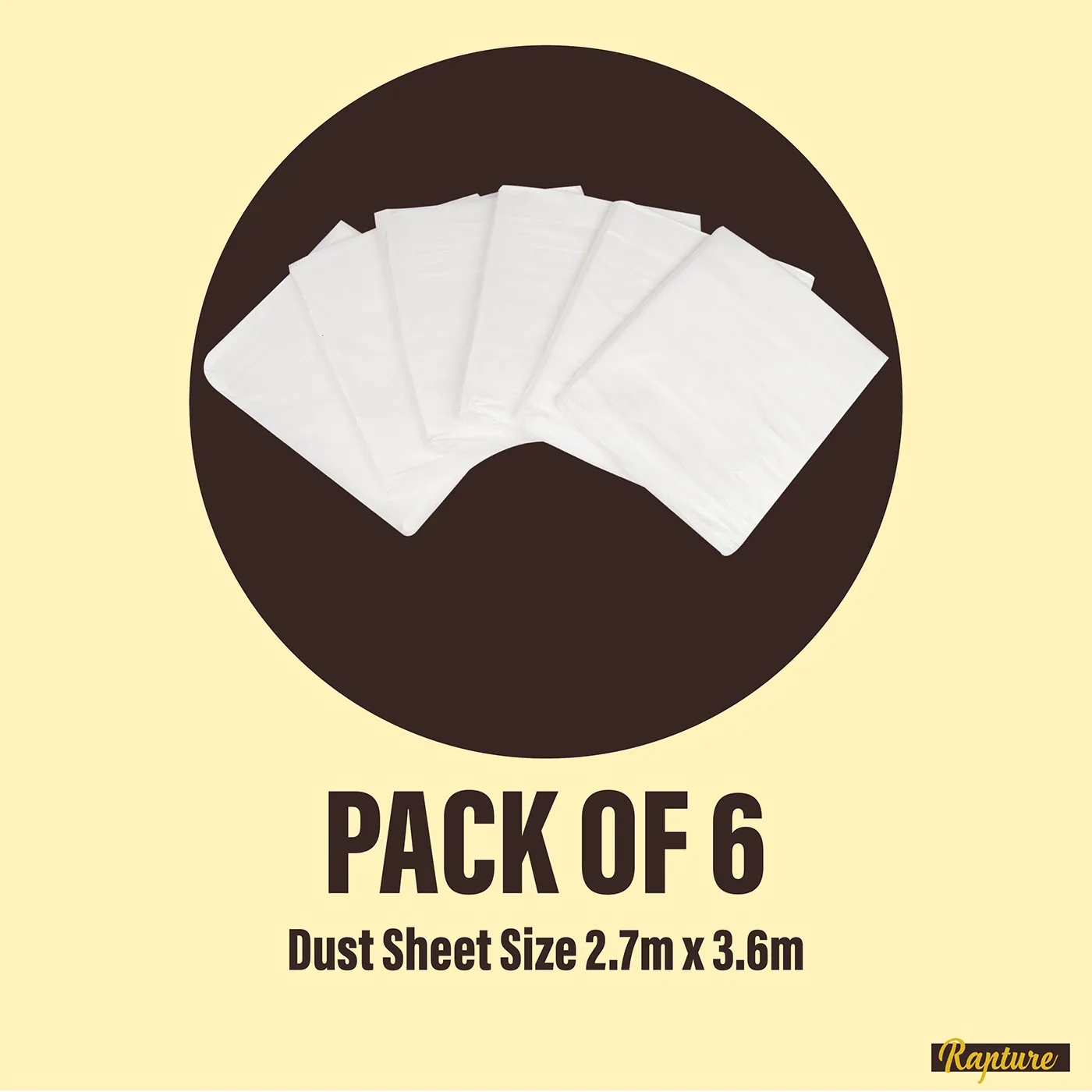 Listing image: pack of 6, 2.7m x 3.6m