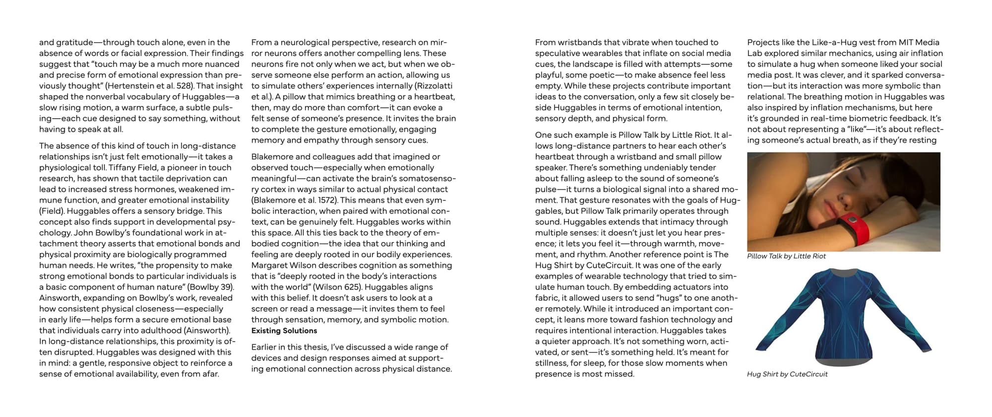 Contextual research spread with reference products and wearables