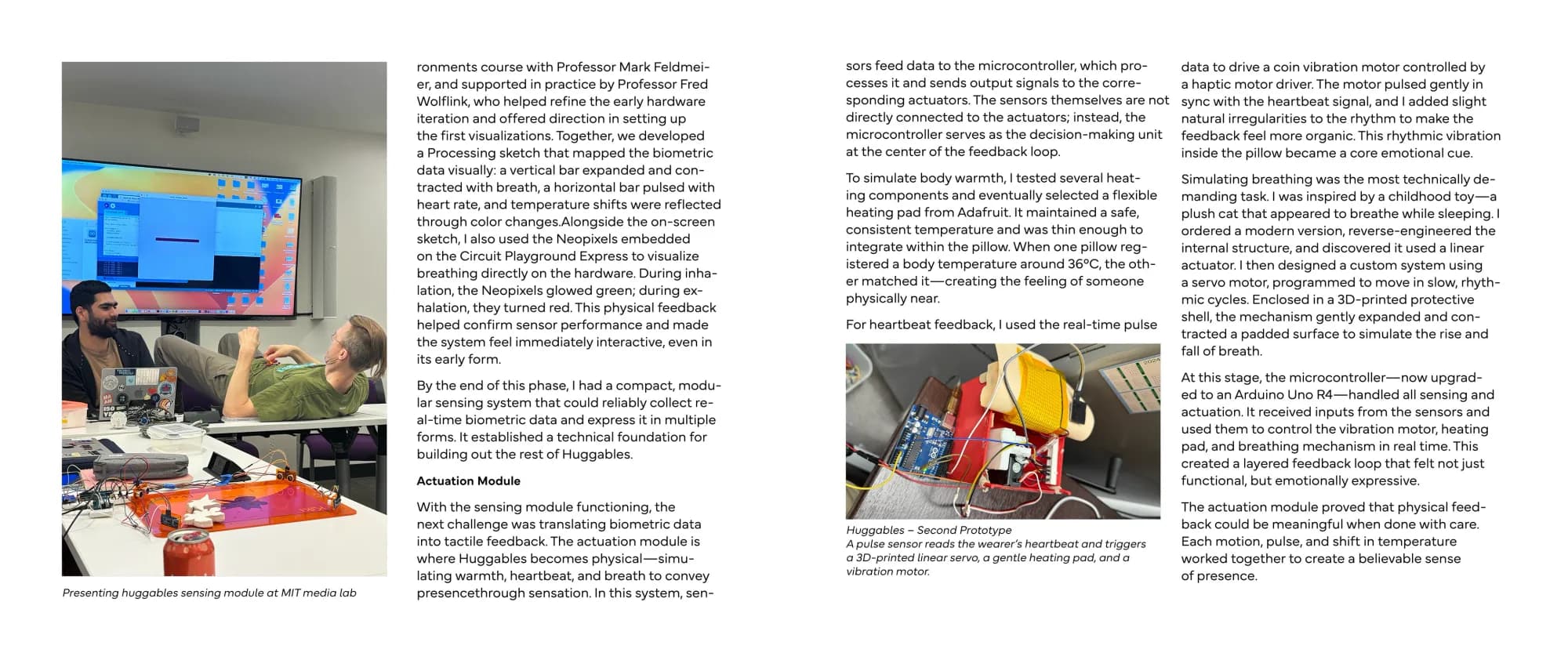 Spread on sensing modules with a lab presentation photo