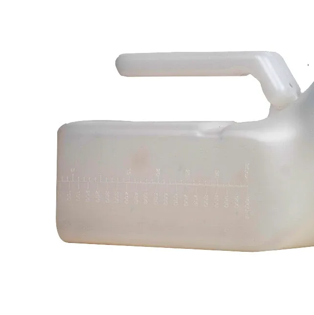 Close-up of measurement markings on the bottle