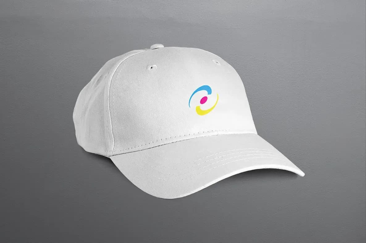 White branded cap