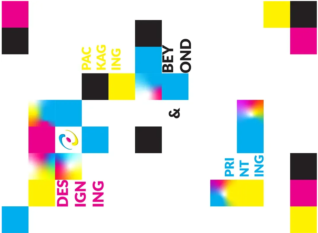 Designing and printing artwork built from CMYK registration blocks