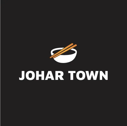 Bowl and chopsticks mark above the words "Johar Town"
