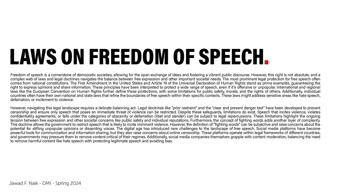 Case study page on laws protecting freedom of speech