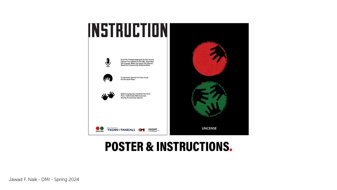Case study page with the poster and instruction sheet